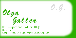 olga galler business card